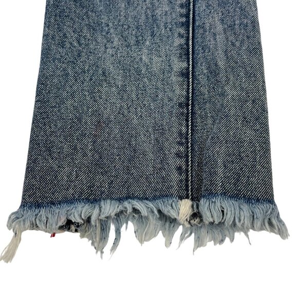 One X One Teaspoon High Waist Awesome Baggies Jean 29 Raw Hem Tapered Distressed - Picture 6 of 13